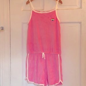 NWT Gap girls pink terrycloth romper in size medium 8